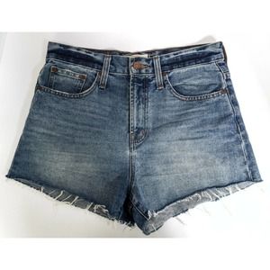 Madewell The Perfect Jean Short High Rise Blue Denim Cutoffs Shorts Size 26
